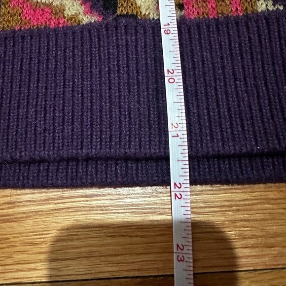 Farm Rio striped patchwork sweater boho acrylic wool blend medium - Picture 10 of 10